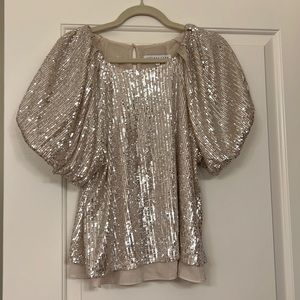Endless Rose womens sequined top size Small